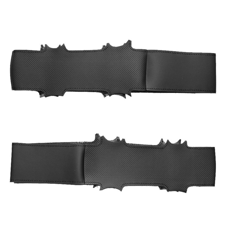 Loncky Auto Black Genuine Leather Steering Wheel Cover for Chevrolet